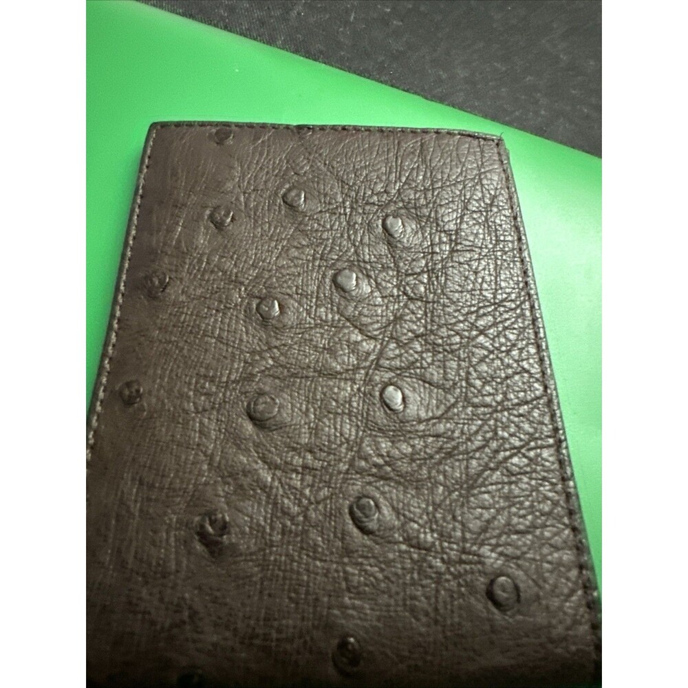 VTG Karoo Classics Bill Fold Ostrich Wallet 6 Card Slot 2bill Slots Brown Orange